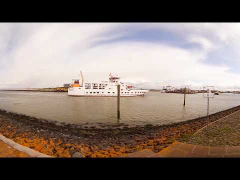 Hafen Norddeich Schiffen an der Mole